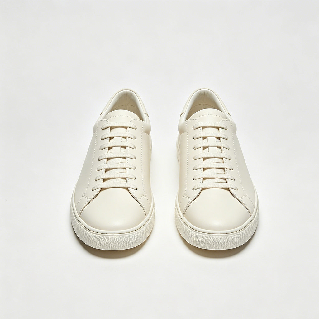RIY Off-White Leather Casual Sneakers --- 38 size