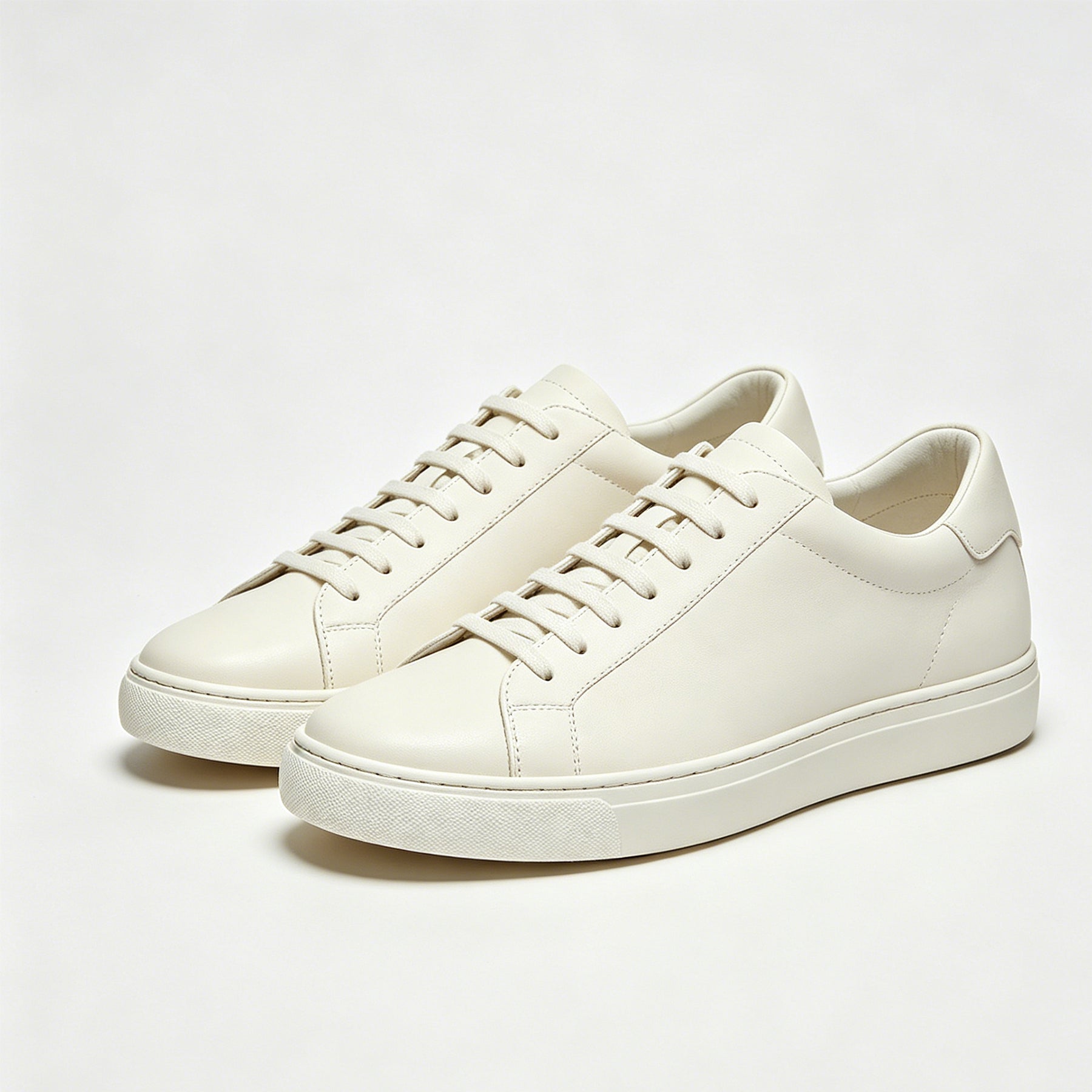 RIY Off-White Leather Casual Sneakers --- 38 size